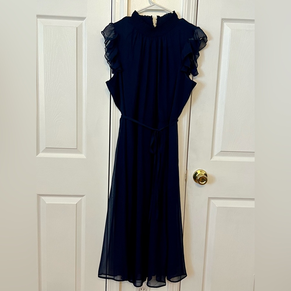 Woman’s Navy Blue Midi Dress